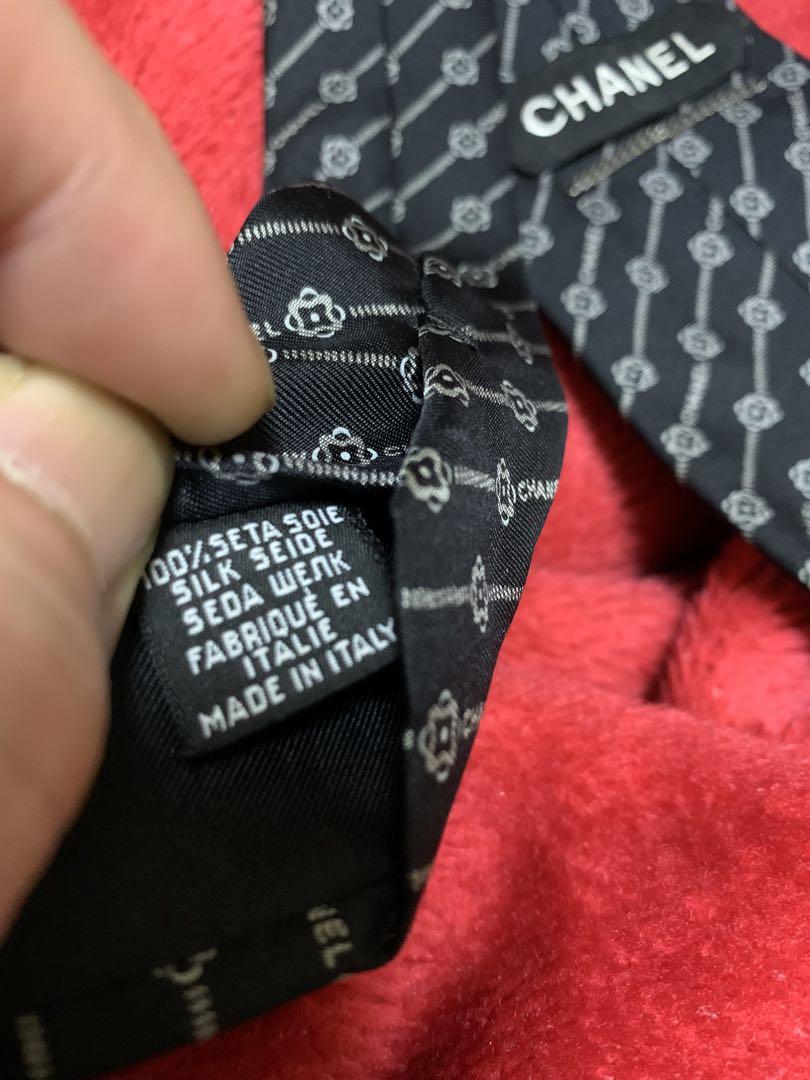 CHANEL シルクネクタイ ブラック。美品。