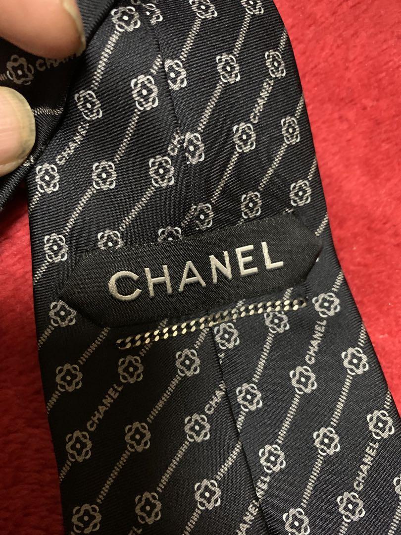 CHANEL シルクネクタイ ブラック。美品。