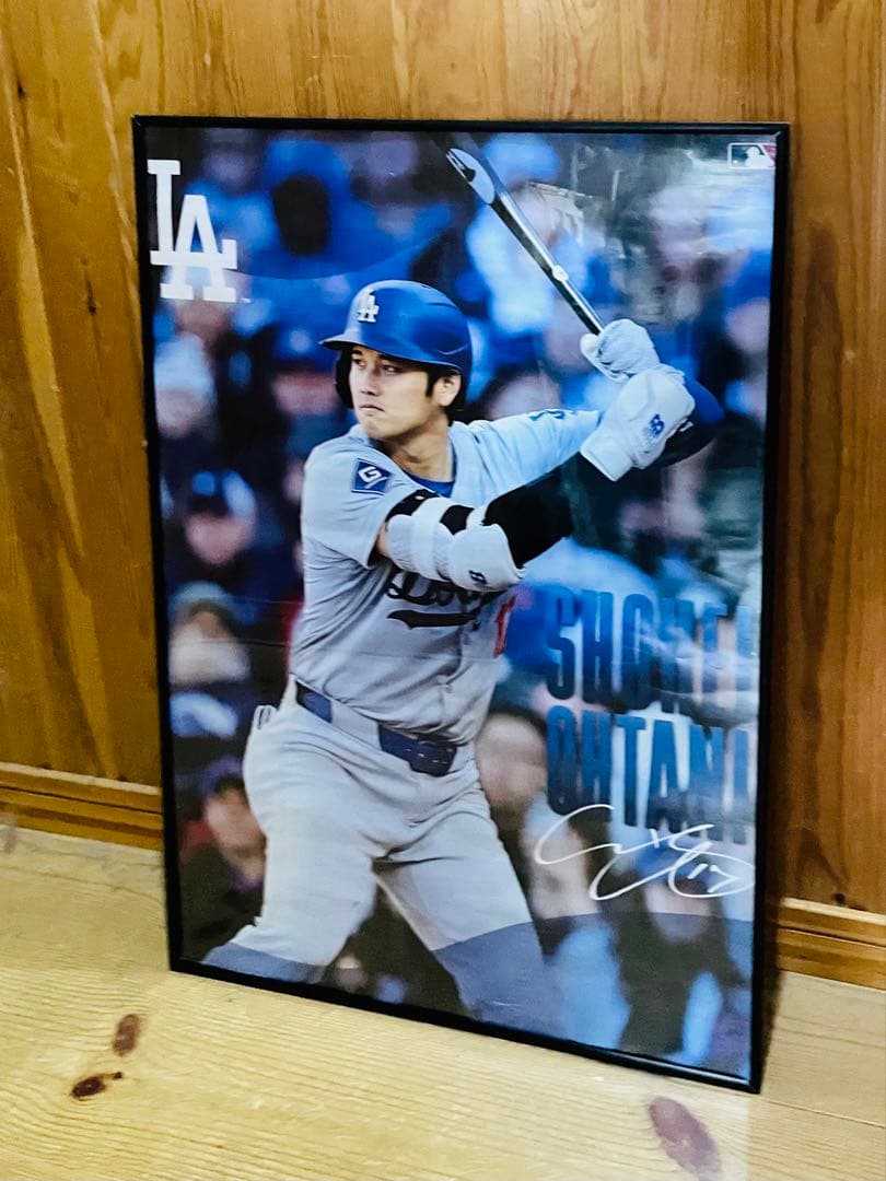 超 大谷翔平 ドジャース 特大ポスター額装品