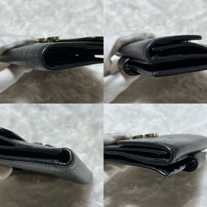 全国無料安い 美品 グッチ インターロッキング 二つ折り財布 Wホックレザー レディース 黒 OGoH0-m33528780870 最安値爆買い