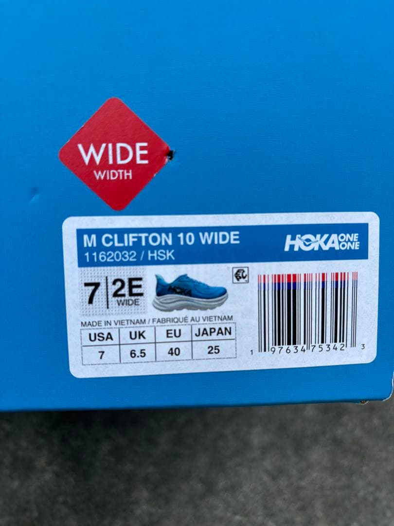 HOKA CLIFTON 10 ホカオネオネ　クリフトン10 25㎝ワイド