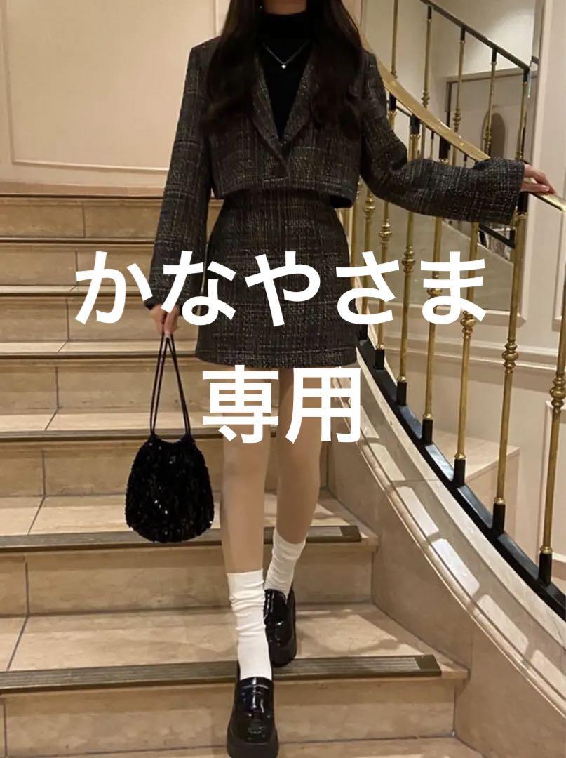 ショートジャケットミニスカートセットアップツイードジャケット