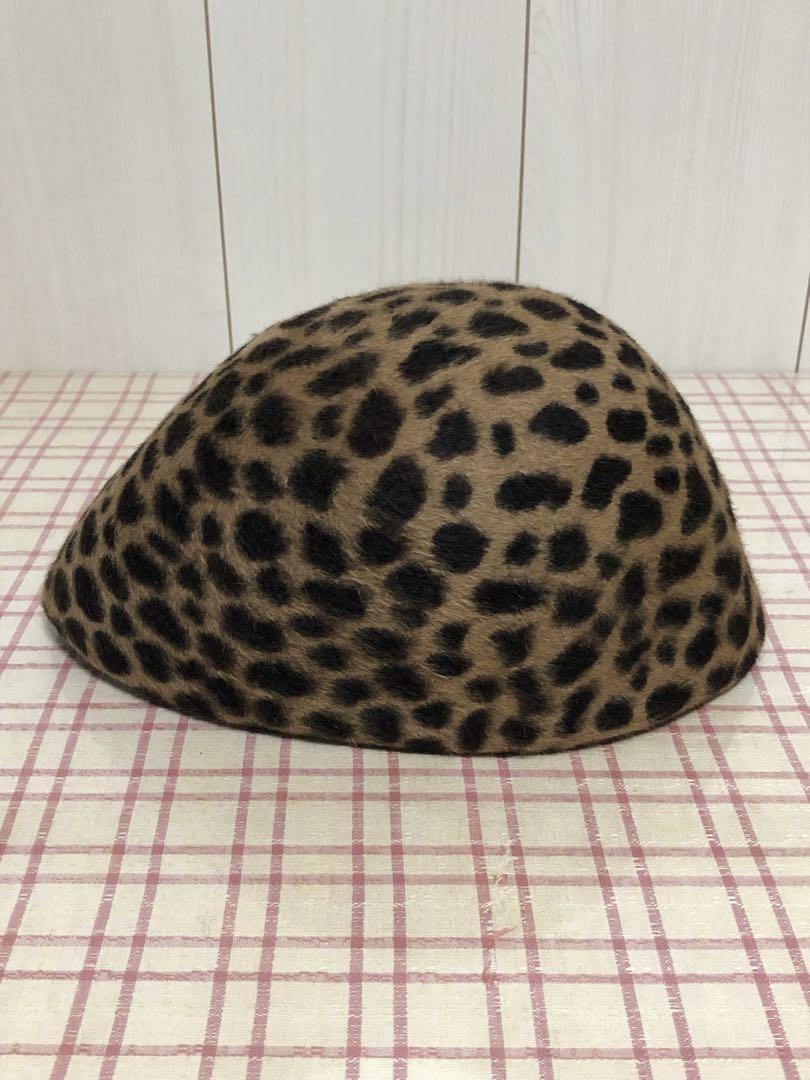 カシラ　帽子　レオパード　ヒョウ柄　ハンチング　ベレー帽