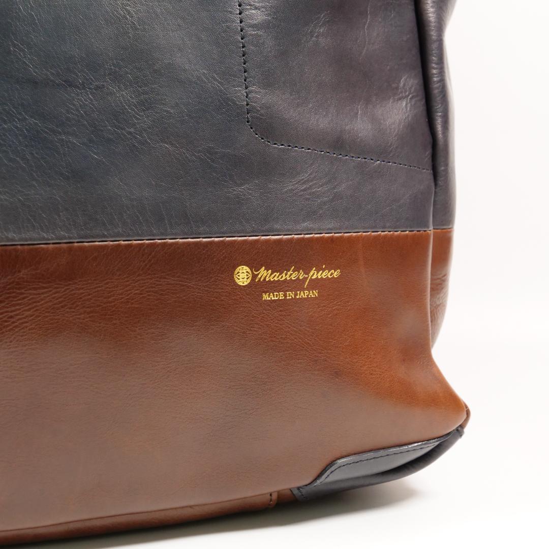 【がむ】極美品✨ マスターピース トートバッグ バイカラー レザー