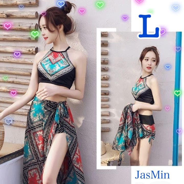 新品 オシャレ エスニックビキニ3点セット 体型カバー ロングパレオ 大人可愛い 1周年記念イベントが 新品 オシャレ エスニックビキニ3点セット 体型カバー ロングパレオ 大人可愛い 1周年記念イベントが