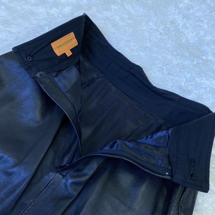 超歓迎安い KENZO スカート ポケット 裏地 Sサイズ KdYpP-m33538739619 Paris ラムレザー 台形 新作入荷新作