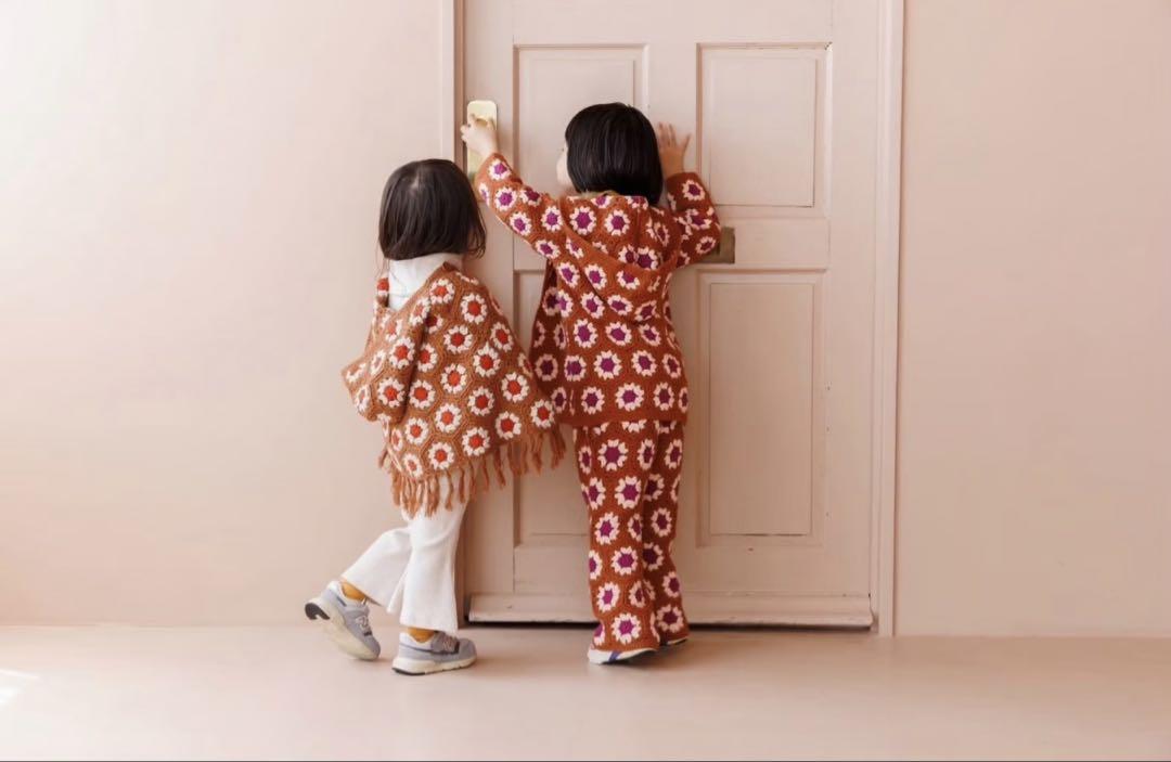 じゅんじゅん&pal クロシェ編みパンツ　90cm