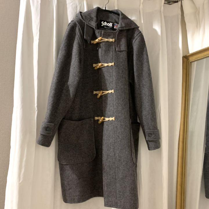 USA Schott ダッフルコート グレー M