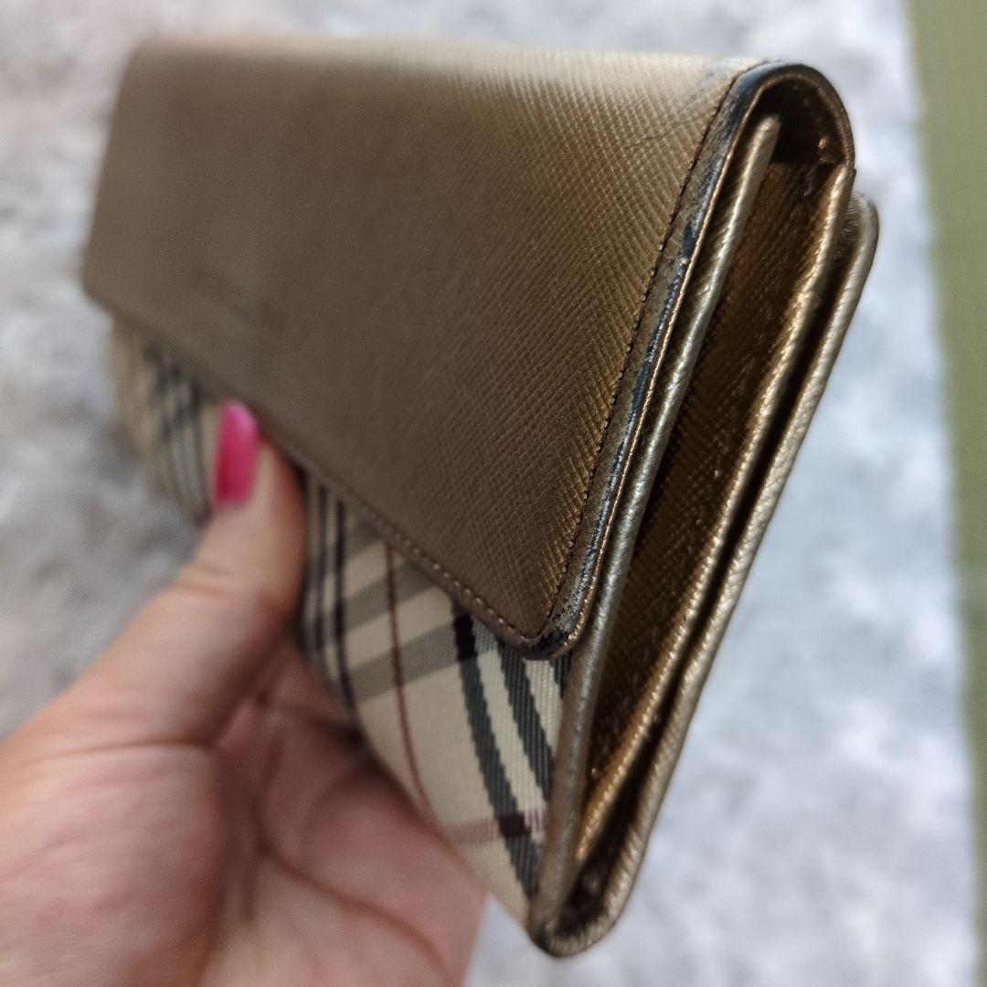 BURBERRY/長財布 ゴールド