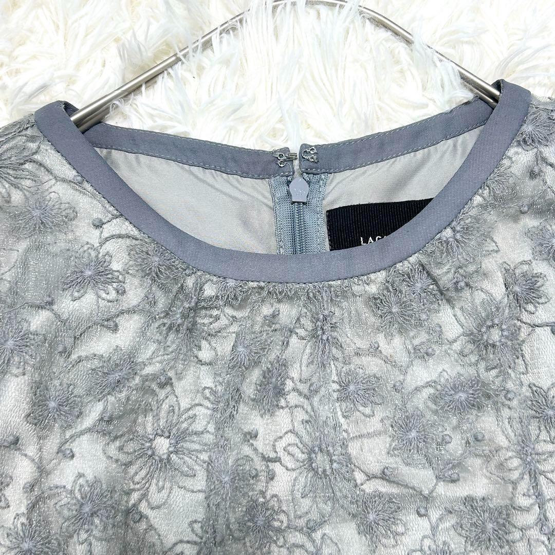 美品✨ラグナムーン LADYチュールエンブロイダリーワンピース　アイスブルー