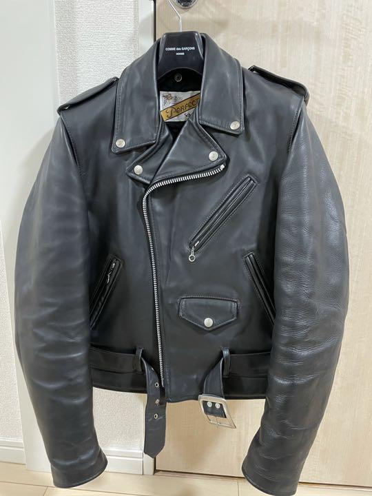 独特な 黒 36 Schott ライダースジャケット 618 - ライダースジャケット