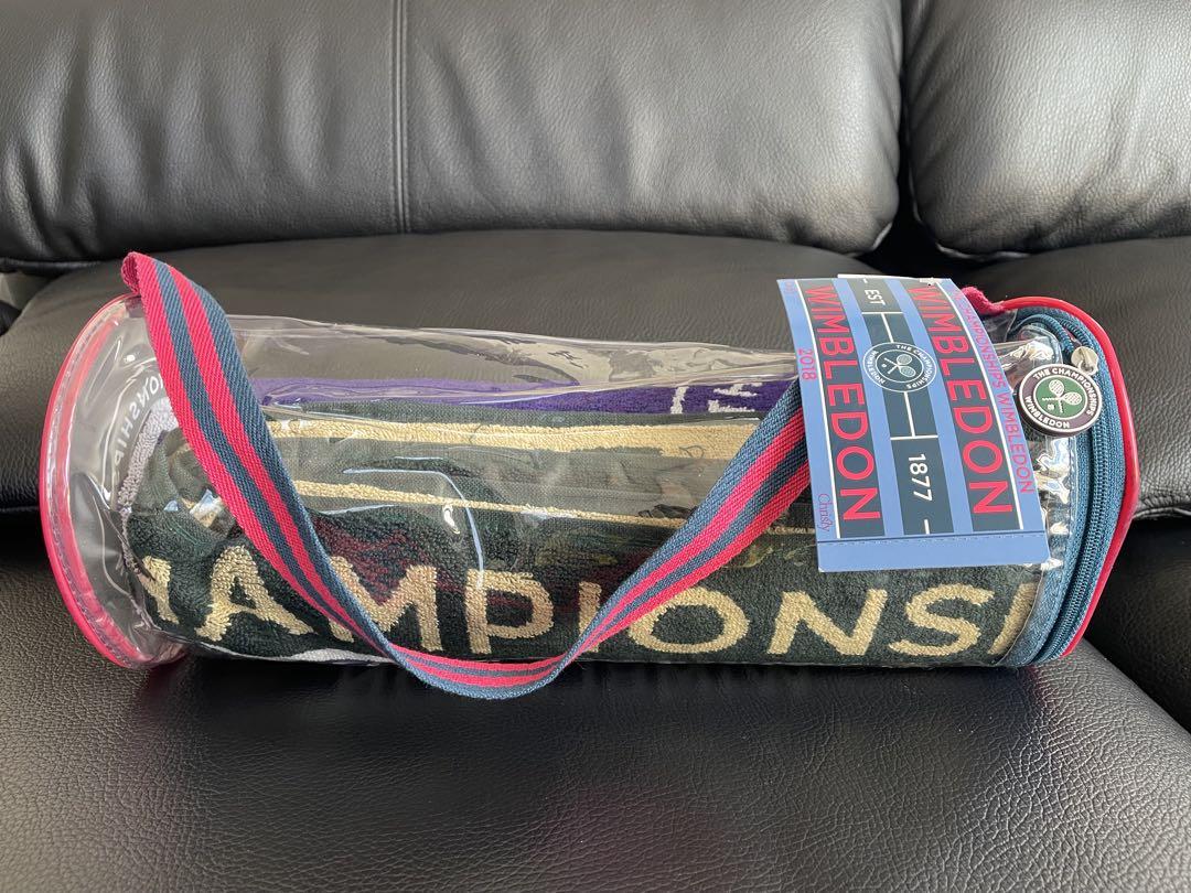 【冬バーゲン★特別送料無料！】 WIMBLEDON テニス 公式大判タオル 新品 ケース付き 2枚セット 記念グッズ