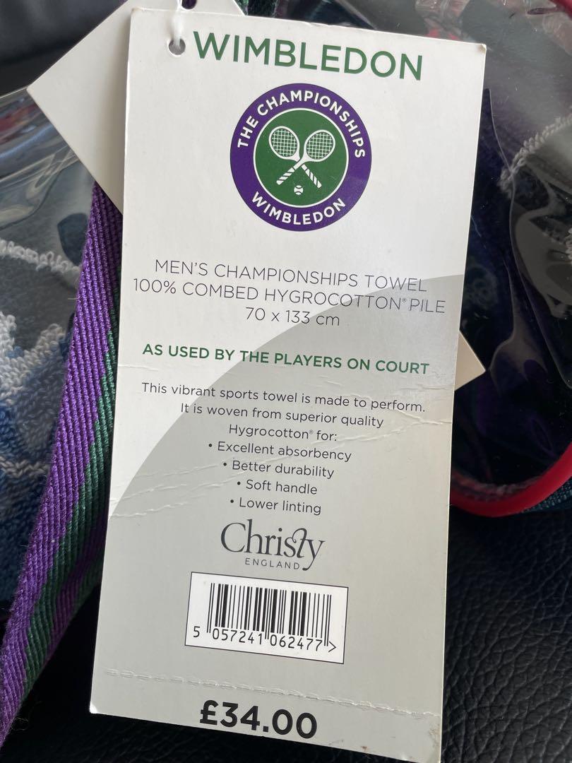 WIMBLEDON テニス 公式大判タオル 新品 ケース付き 2枚セット