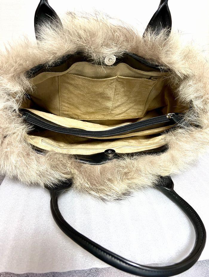 【新品】ルナボルサ Luna Borsa コヨーテ毛皮バッグ★豪華リアルファー