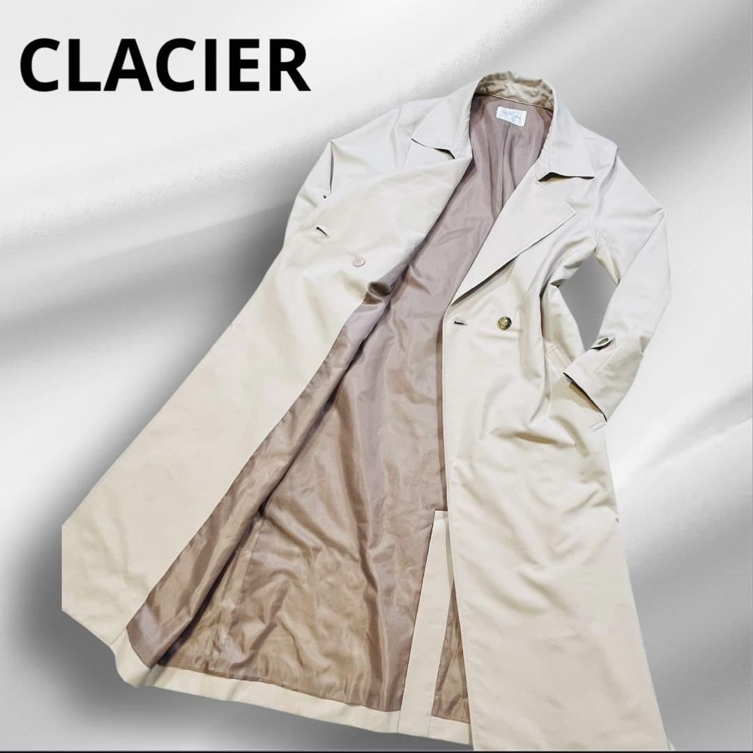 【大特価】CLACIER ベージュ トレンチコート ウエストベルト付き Ｍ