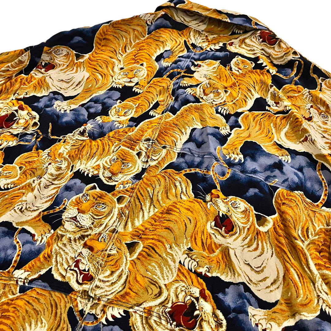 Jieda】22ss HUNDRED TIGER PANEL SHIRT 2 | dab.com.my