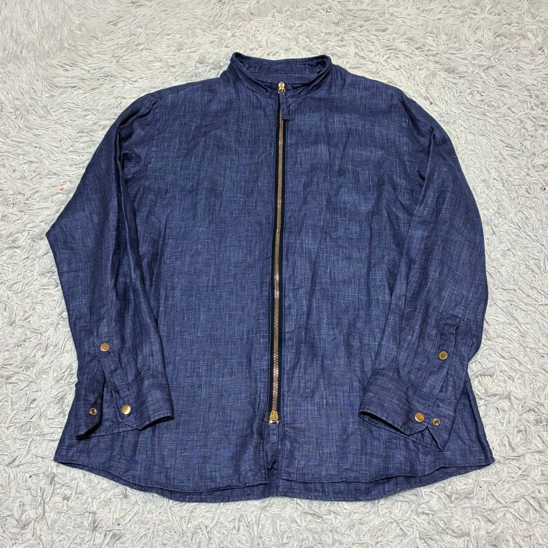 ARMANIジョルジオアルマーニ リネン　シャツ　ジャケット　ランポジップ