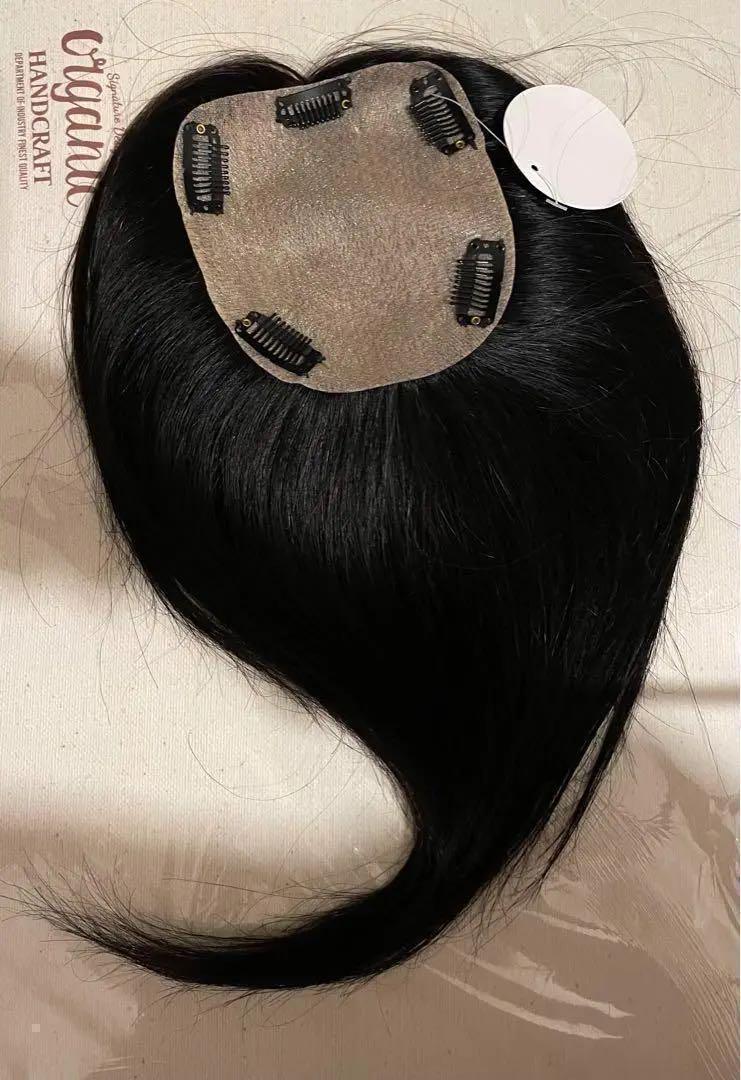 ❤全人毛100%　広範囲隠 12*13　高品質　ストレート 30　部分　黒色　❤