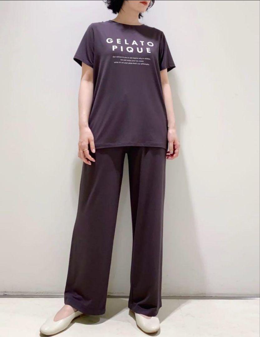 新品タグ付　ジェラートピケ　接触冷感COOLレーヨンロゴTシャツ＆ロングパンツ