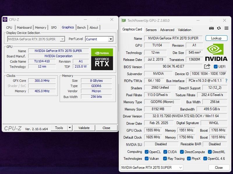玄人志向 RTX2070SUPER ホワイト 中古・動作確認済み（No.65）
