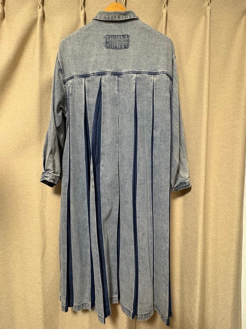 【Cotopone】バックプリーツデニムワンピースコート　CP23-A270R