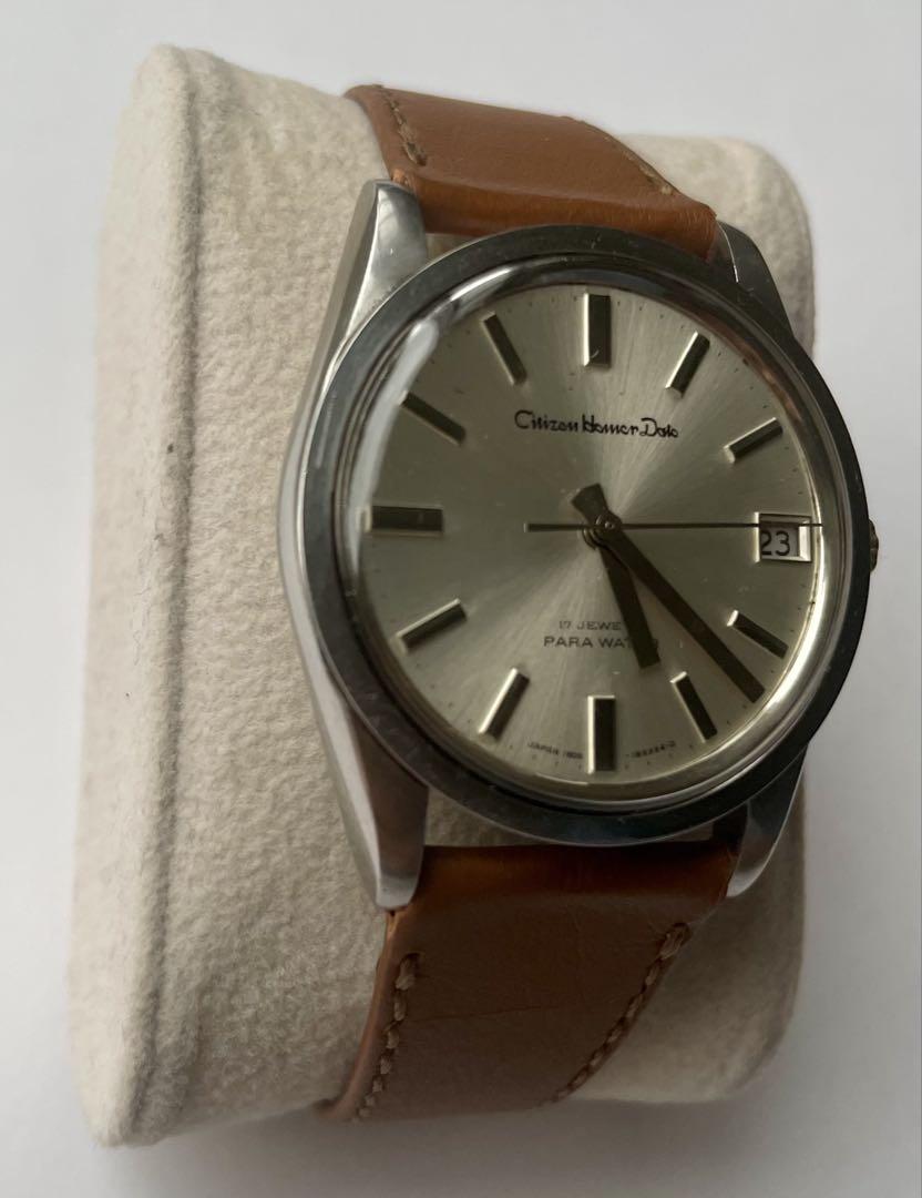 稼働品　Citizen Homer Date 17石　手巻き腕時計