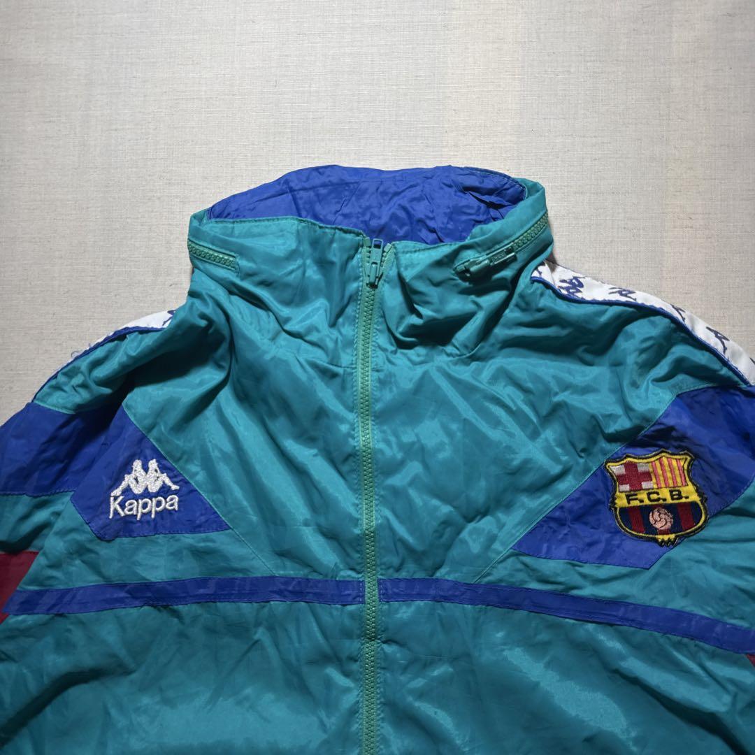 カッパ ナイロンジャケット 90'sリバイバルバルセロナ M ターコイズ カッパ ナイロンジャケット 90'sリバイバルバルセロナ M ターコイズ