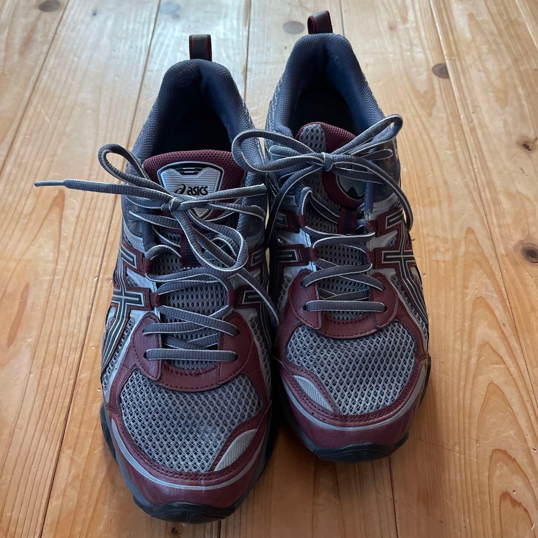 ASICS GELシリーズ スニーカー グレー バーガンディ28.5cm asics