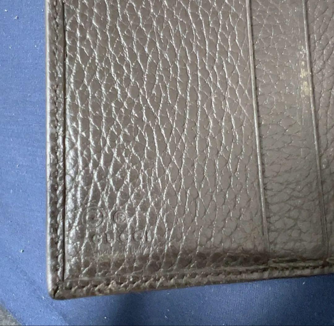 GUCCI 二つ折り財布 ベージュ/ブラウン 保存袋付き
