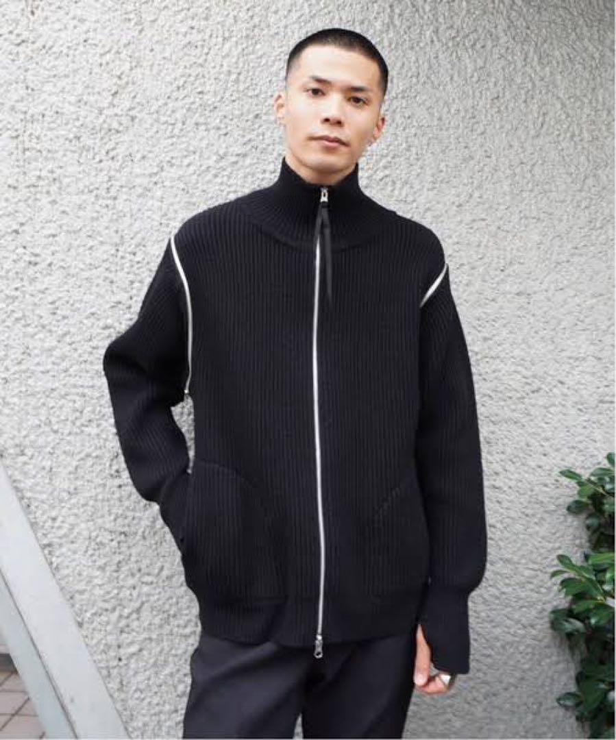 JieDa 2WAY ZIP UP KNIT ブラック 1サイズ トップス
