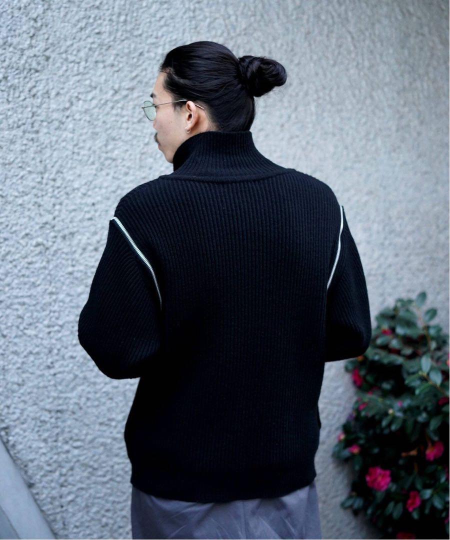 JieDa 2WAY ZIP UP KNIT ブラック 1サイズ トップス