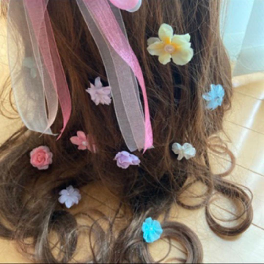 ラプンツェルハーフアップ髪飾り パステル ラプンツェルハーフアップ髪飾り パステル