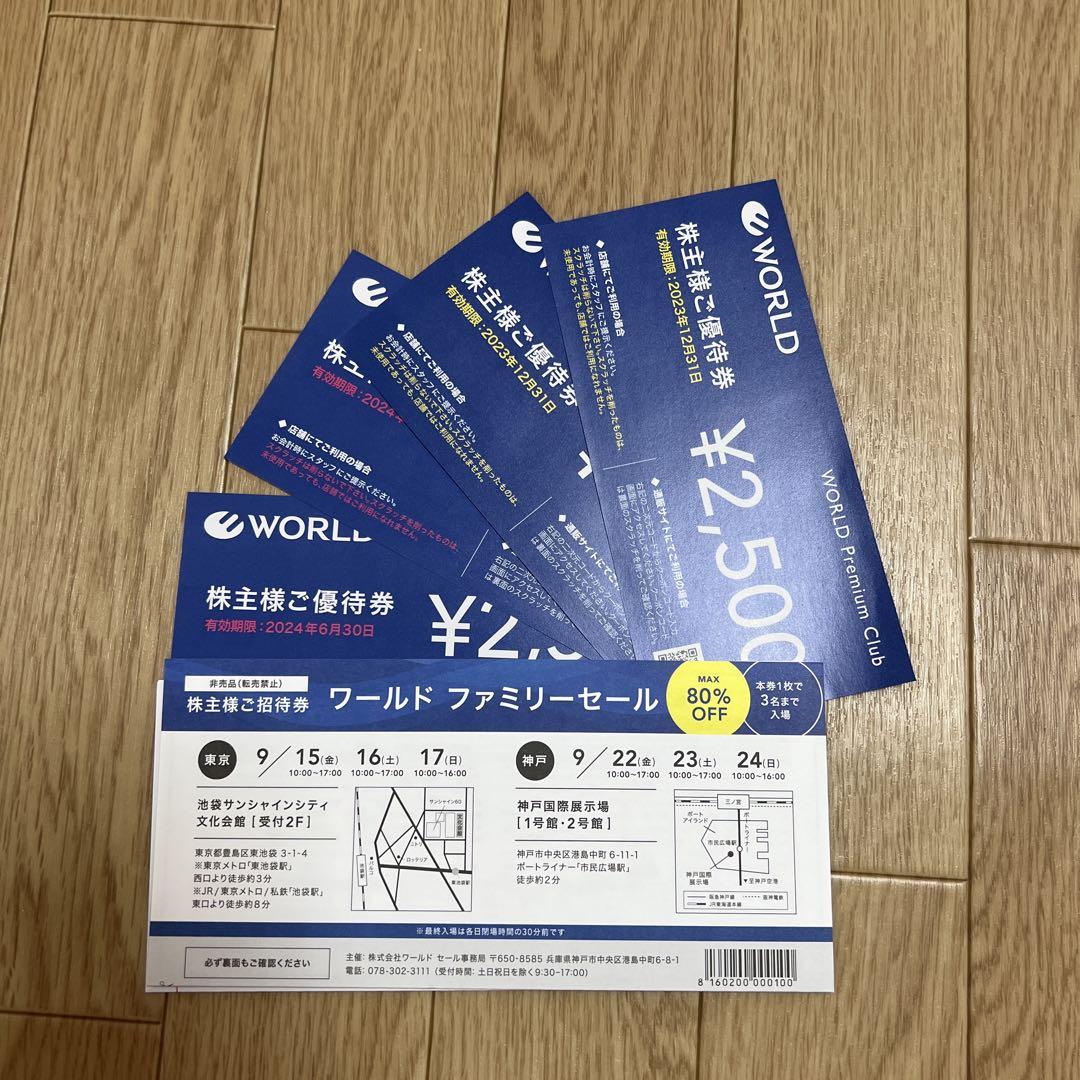 WORLD株主優待券　￥10000分