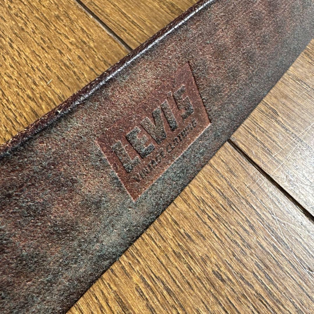 Levi's イタリア レザーベルト BOVINE LEATHER バケット