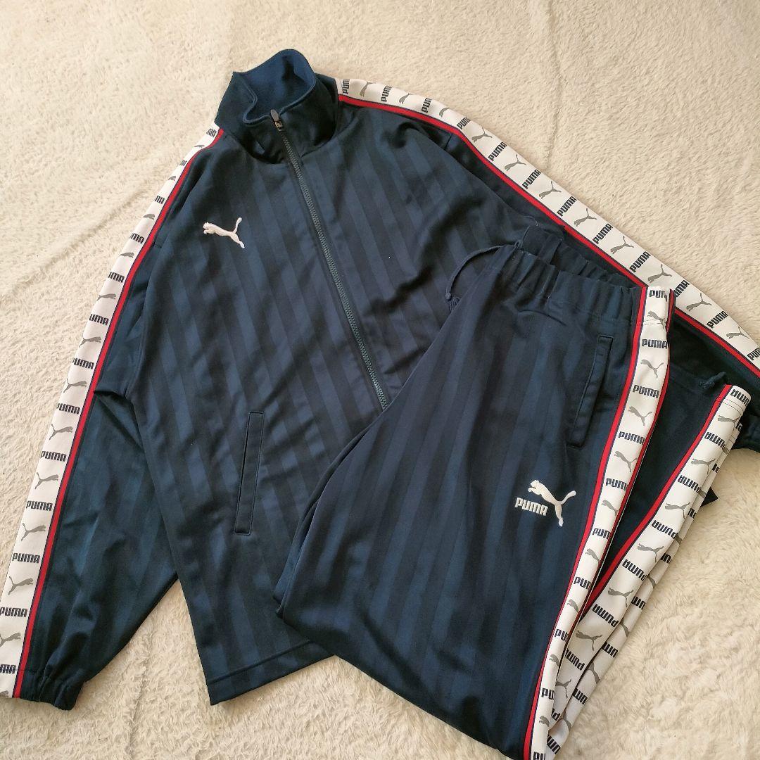PUMA セットアップ ジャージ プーマ Lサイズ ラインロゴ - メルカリ
