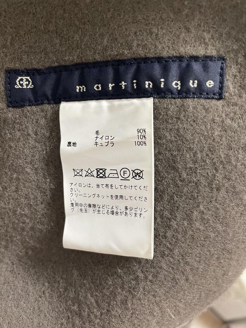 マルティニーク　ノーカラーショートコート