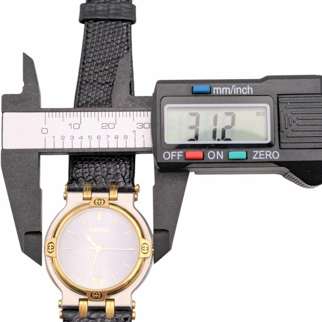可動 GUCCI 腕時計 9000M グッチ 革ベルト 31mm 型押し革 - メルカリ