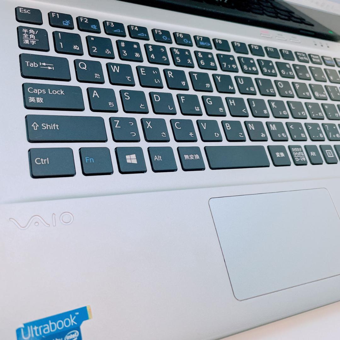 VAIO シルバー SSD500GB 大容量 メモリ8G タッチパネル式