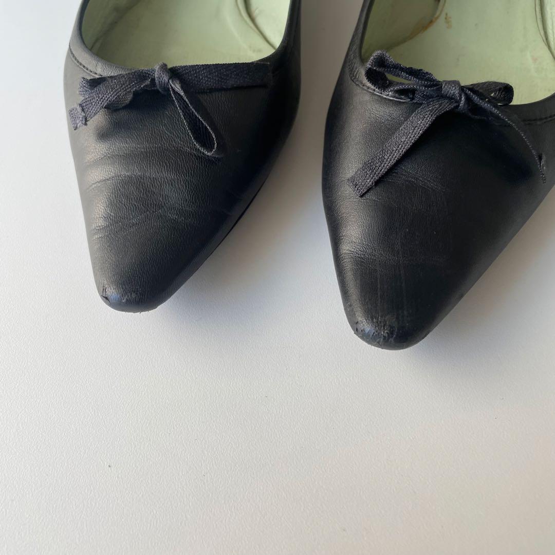 【K】PRADA Leather Low Heels