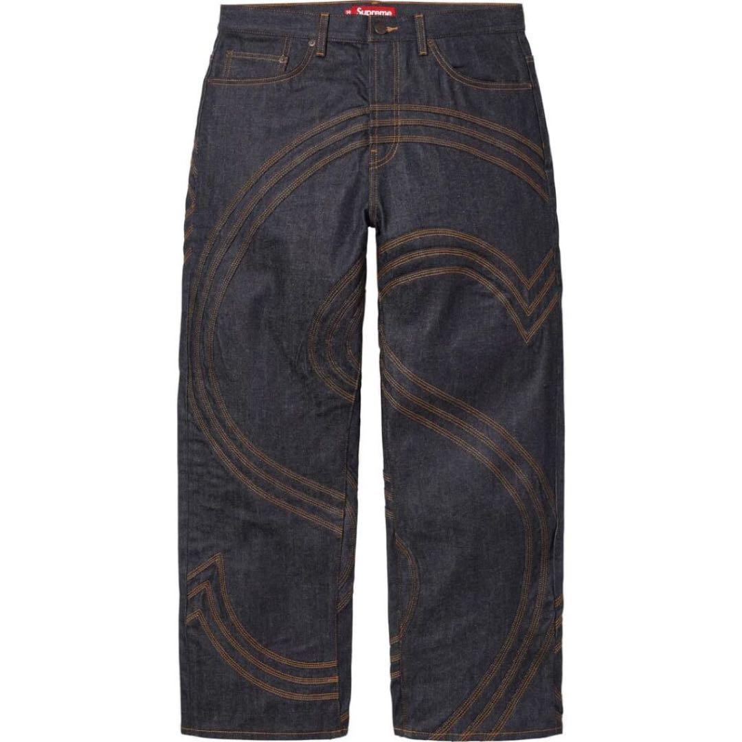 Supreme S Logo Rigid Baggy Jean Rigid青36