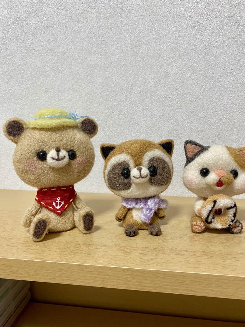 羊毛フェルト ぬいぐるみ 5体セット