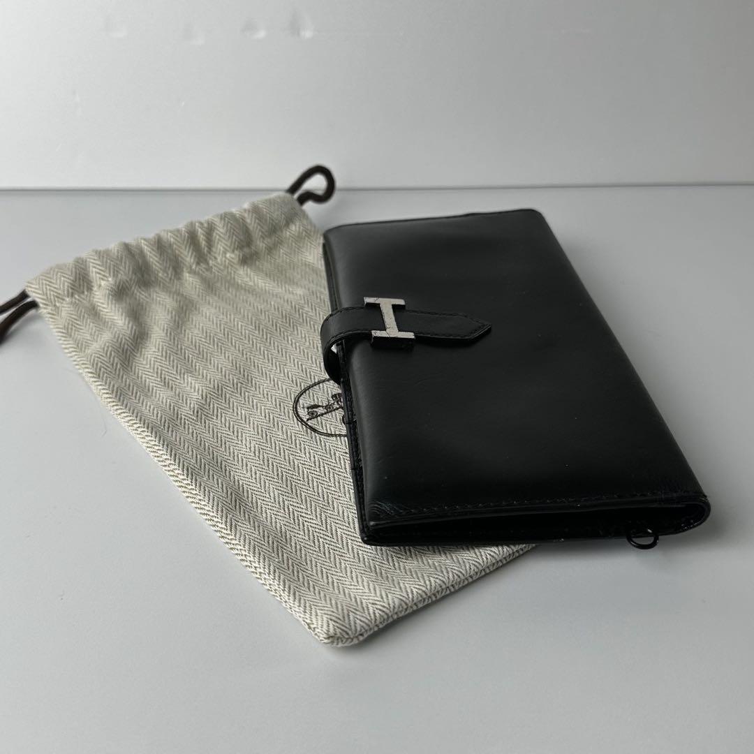 エルメス　黒財布　刻印C