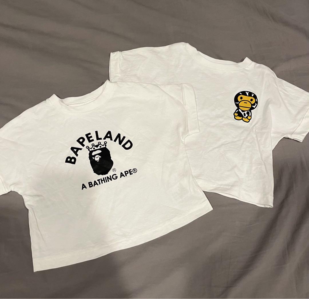 【関税込み】Matteau ホワイト 半袖 ベビーTシャツ くまちゃんモチーフ半袖Tシャツ(80～90)(80cm 黄): ベビー