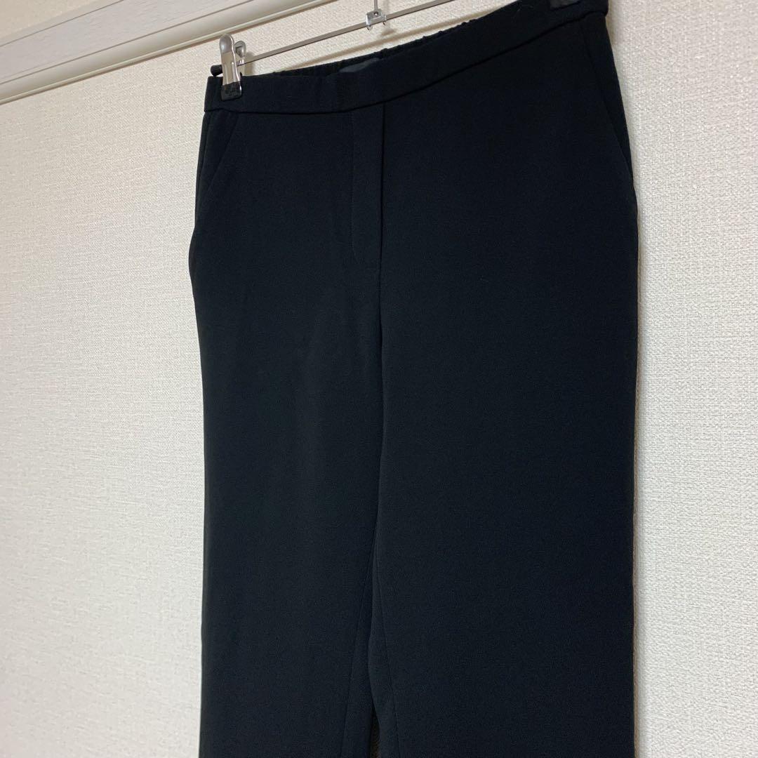 【美品】セオリー　パンツスーツ　現行　ノーカラー　ブラック　2 セットアップ
