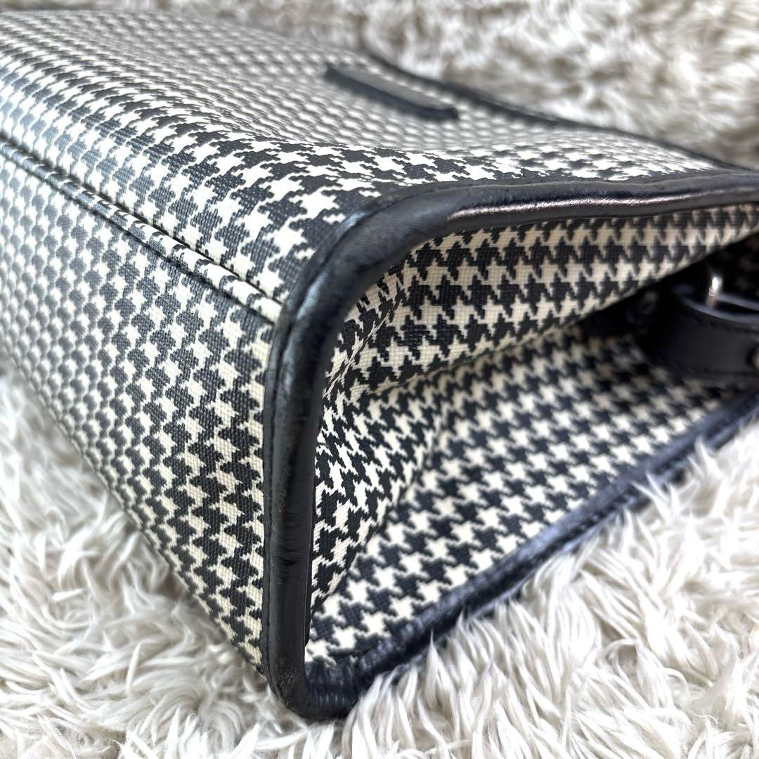 ラルフローレン ◆ ハンドバッグ レザー 千鳥格子 2way ショルダーバッグ