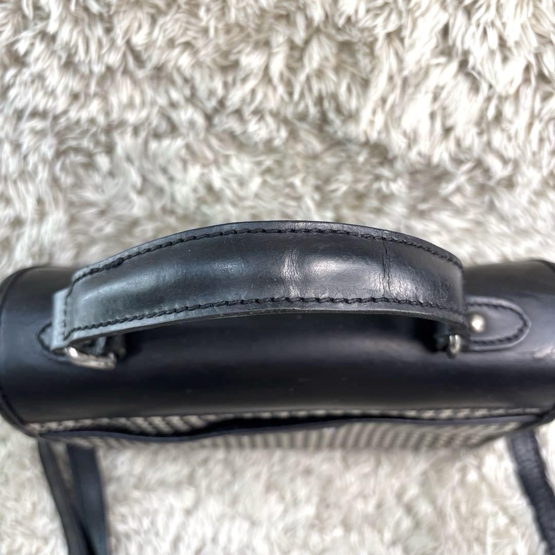 ラルフローレン ◆ ハンドバッグ レザー 千鳥格子 2way ショルダーバッグ