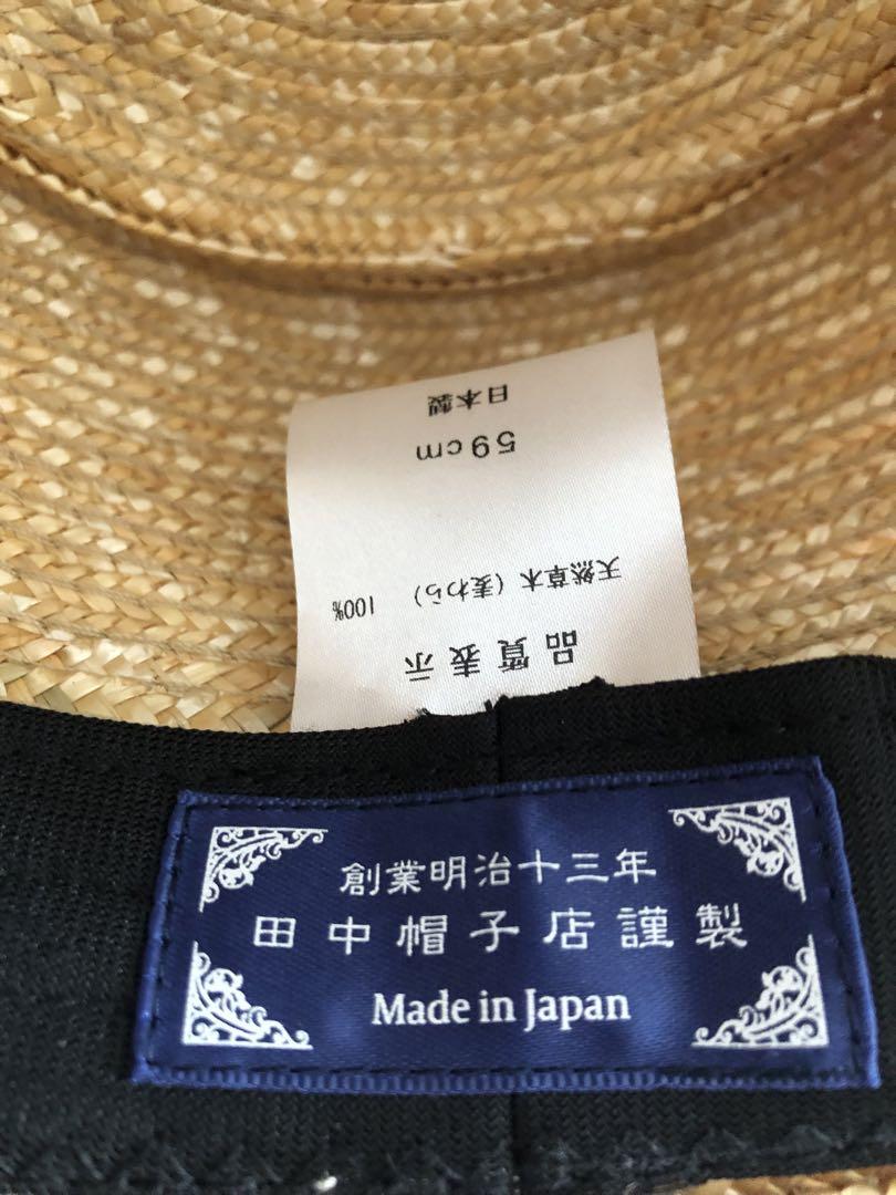 田中帽子店】カンカン帽 ナチュラル ポークパイ型 麦わら帽子