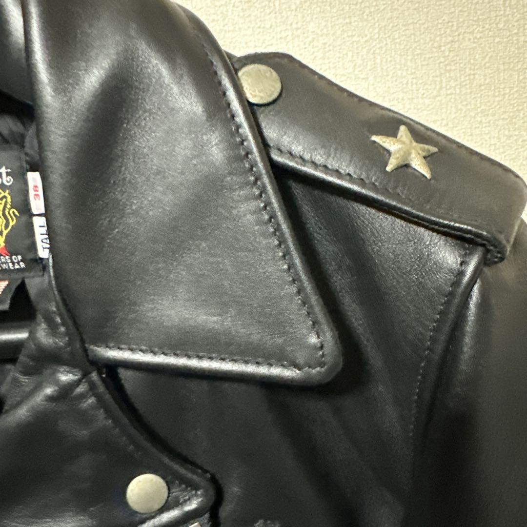 大特価！美品　Schott　613UST　ワンスター　ダブルライダース　38