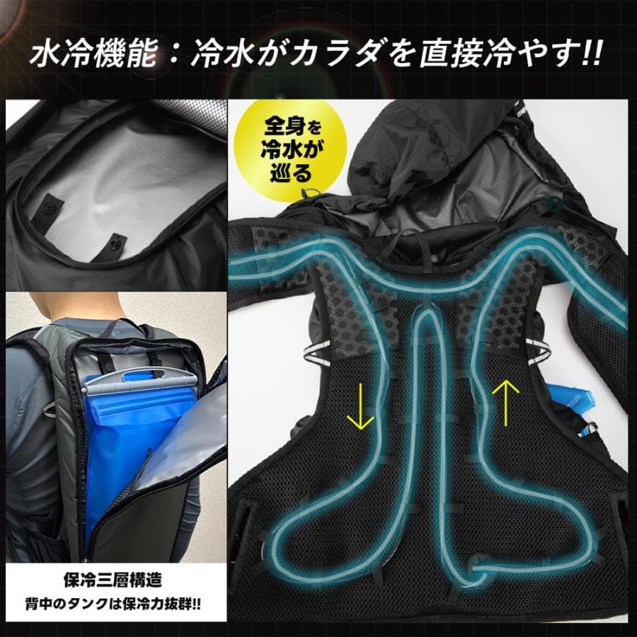 水冷&空調 ブラック×レッド アイスマン ハイブリッド プロ 山真製鋸