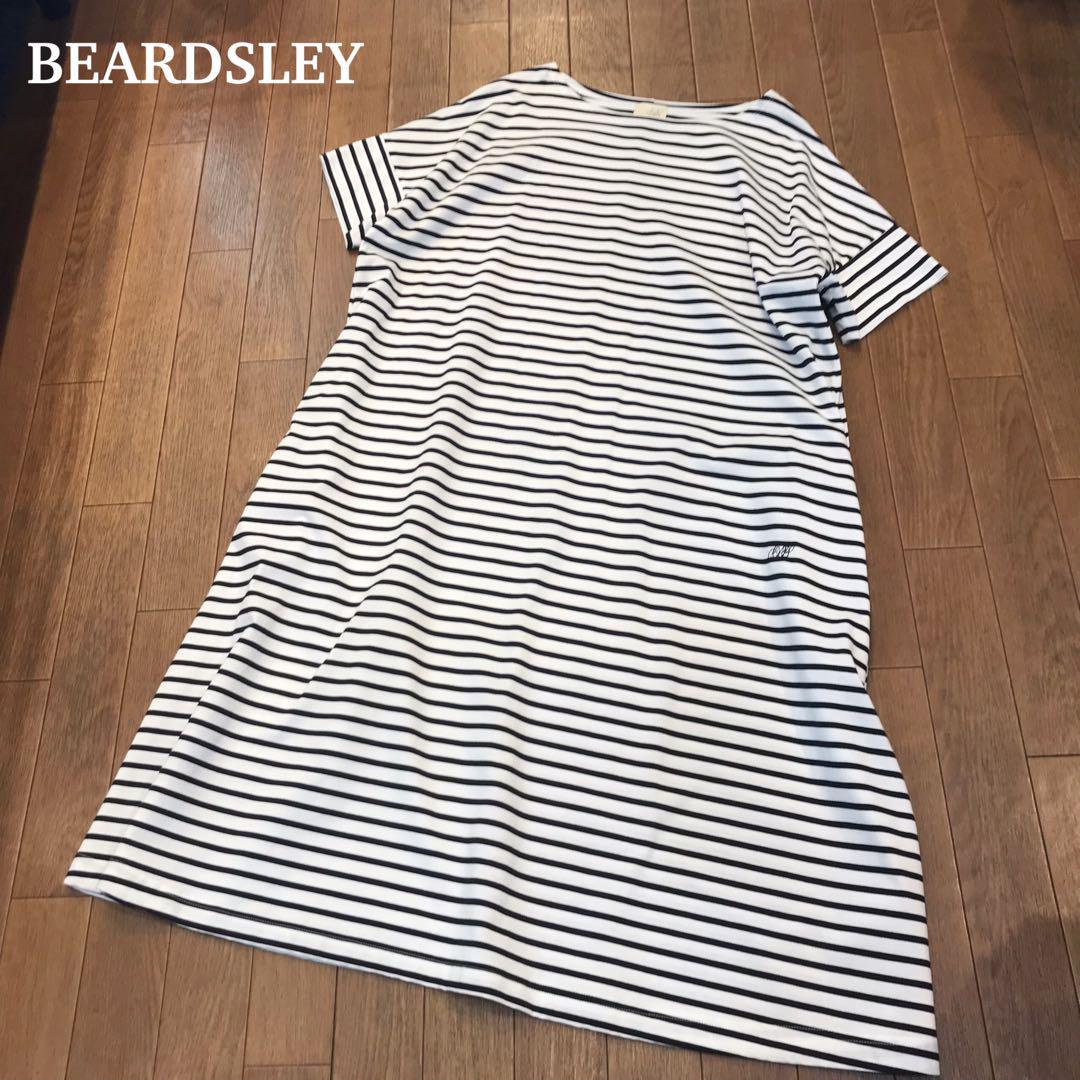 BEARDSLEY ビアズリー　ボーダー　刺繍　ワンピース